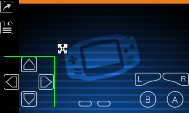 My Boy layout editor with adjustable touch controls